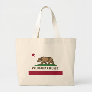 Bolsa Tote Grande Bandeira da república de Califórnia - cor