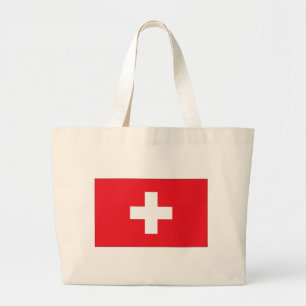 Bolsa Tote Grande Bandeira da Suiça