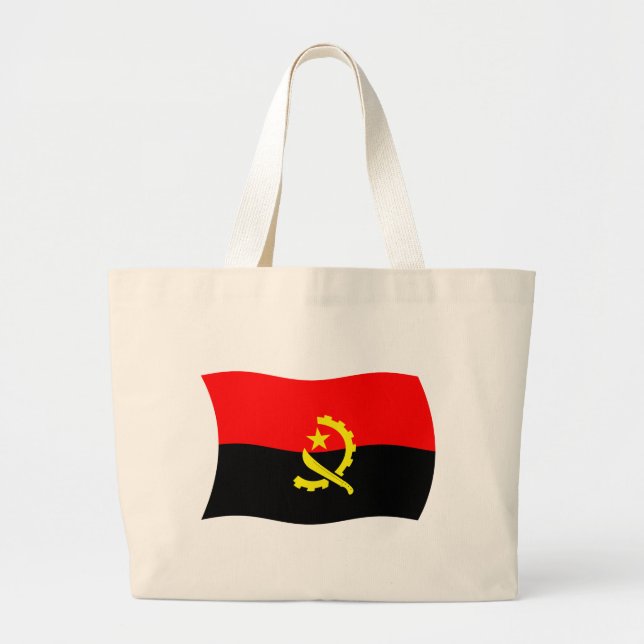 Bolsa Tote Grande Bandeira de Angola (Frente)