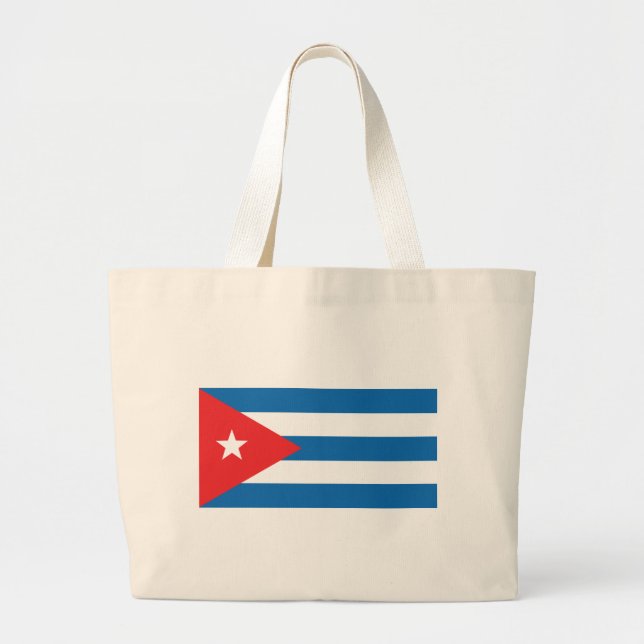 Bolsa Tote Grande Bandeira de Cuba (Frente)
