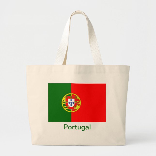 Bolsa Tote Grande Bandeira de Portugal (Frente)