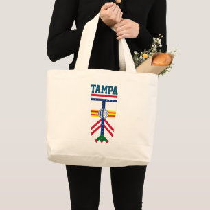 Bolsa Tote Grande Bandeira de Tampa, Flórida