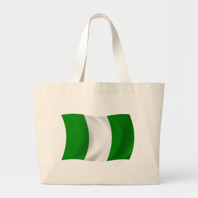 Bolsa Tote Grande Bandeira de Tote da Nigéria (Frente)