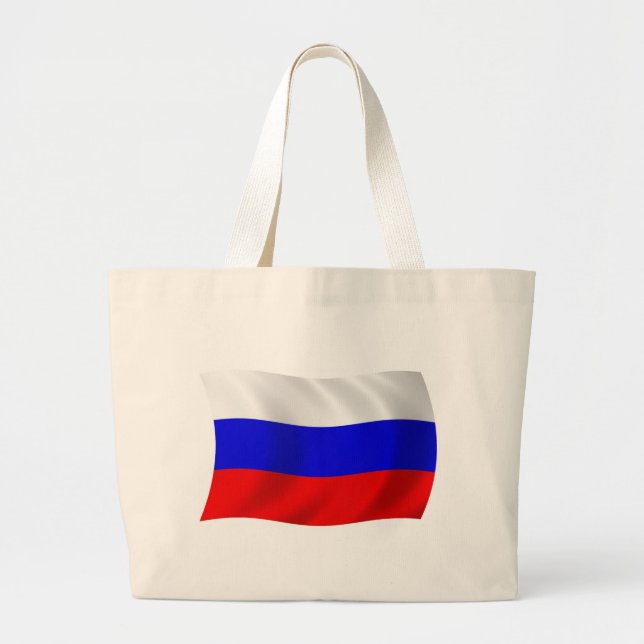 Bolsa Tote Grande Bandeira de Tote da Rússia (Frente)