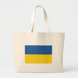Bolsa Tote Grande Bandeira de Tote de Botão da Ucrânia