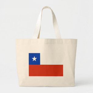 Bolsa Tote Grande Bandeira do Chile