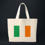 Bolsa Tote Grande Bandeira do Jumbo Tote Bag da Irlanda<br><div class="desc">O país "Flag of Ireland" com um tricolor vertical de verde,  branco e laranja. Clique em "Personalizar" para adicionar nome ou iniciais,  se desejar.</div>