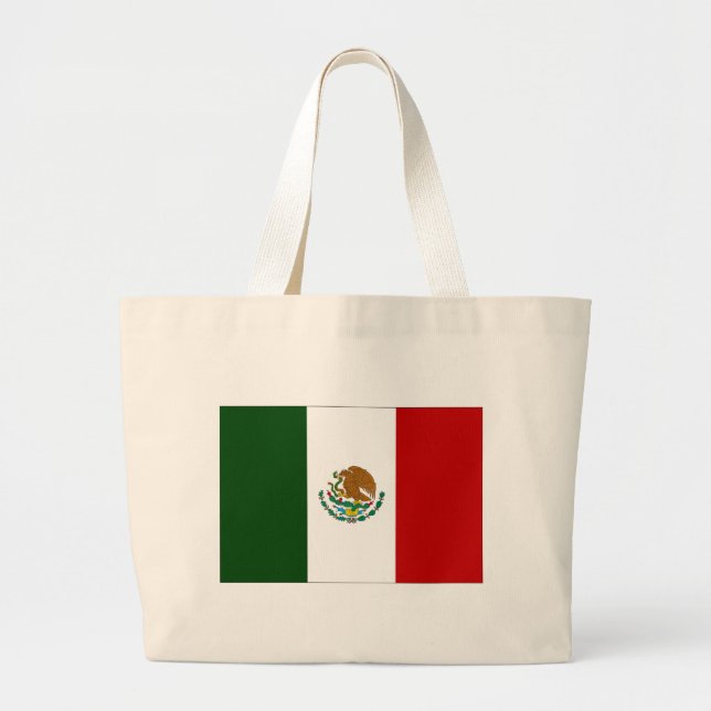 Bolsa Tote Grande Bandeira do México (Frente)