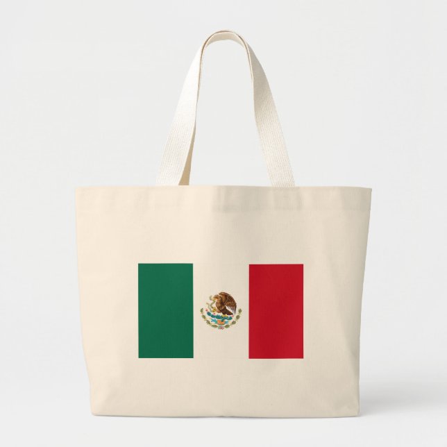Bolsa Tote Grande Bandeira do México (Frente)