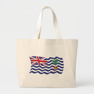 Bolsa Tote Grande Bandeira do Oceano Índico Britânico
