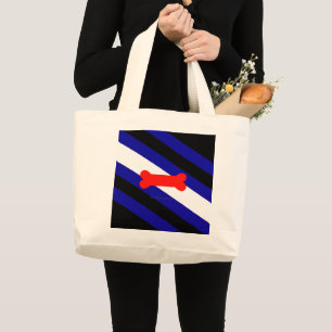Bolsa Tote Grande Bandeira do orgulho canino da SlipperyJoe express 