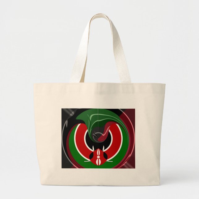Bolsa Tote Grande Bandeira Fluid Kenyan (Frente)