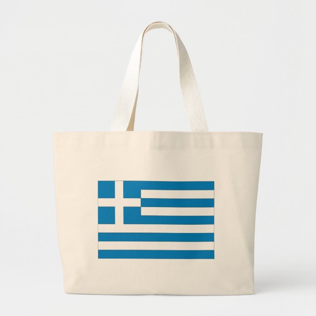 Bolsa Tote Grande Bandeira grega (Frente)