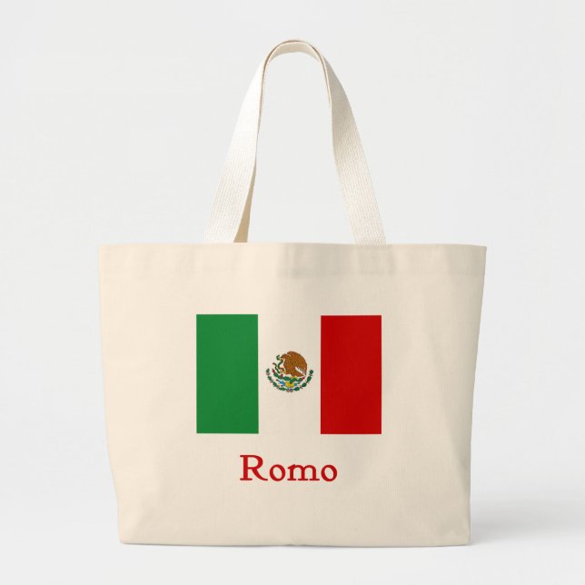 Bolsa Tote Grande Bandeira mexicana de Romo (Frente)