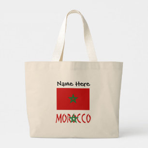Bolsa Tote Grande Bandeira Personalizada do Marrocos