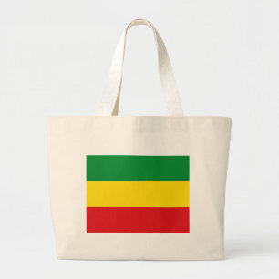 Bolsa Tote Grande Bandeira Rastafári Rasta Etíope