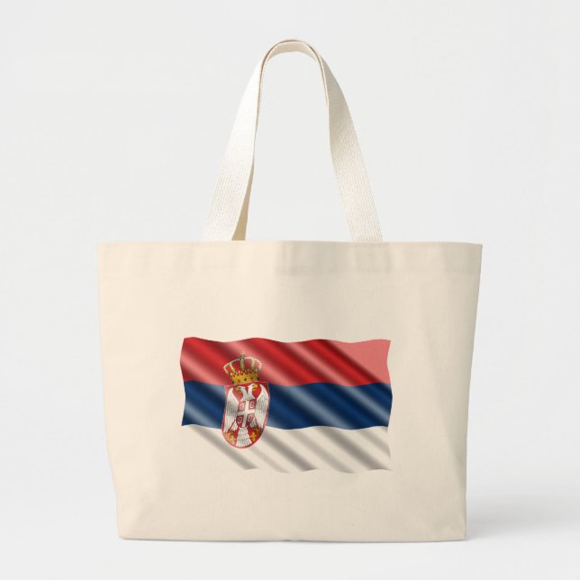 Bolsa Tote Grande Bandeira sérvia (Frente)