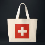 Bolsa Tote Grande Bandeira Suiça Die Nationalflagge der Schweiz<br><div class="desc">Die Nationalflagge der SchweizLe drapeau suisseLa bandiera svizzeraFlag da Suiça</div>