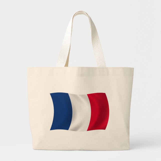 Bolsa Tote Grande Bandeira Tote da França (Frente)