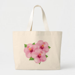 Bolsa Tote Grande Bandeja de Toques com Flor Rosa