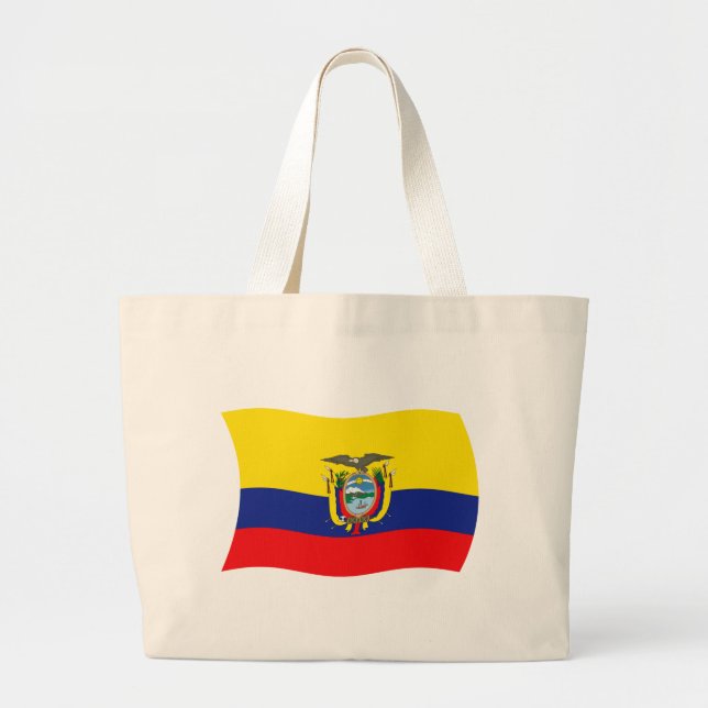 Bolsa Tote Grande Bandeja de Tote do Equador (Frente)