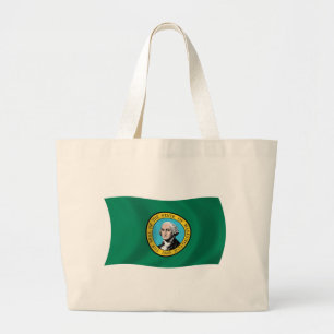 Bolsa Tote Grande Bandeja Tote do Washington Flag