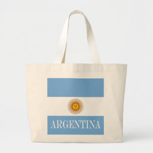 Bolsa Tote Grande Bandera de bandeira da Argentina