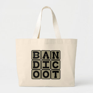 Bolsa Tote Grande Bandicoot, Marsupial Onívoro