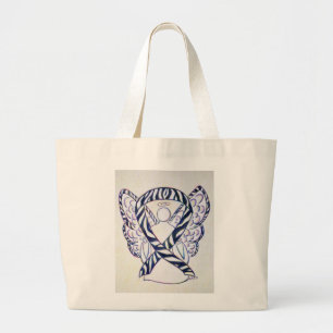 Bolsa Tote Grande Banheira de Arte Personalizada de Fita de Sensibil