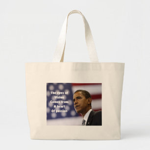 Bolsa Tote Grande Barack Obama coração da paixão