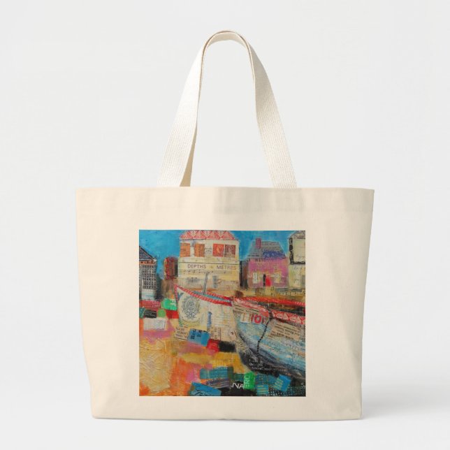 Bolsa Tote Grande Barcos de pesca velhos 2013 (Frente)