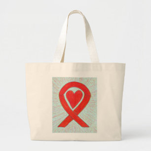 Bolsa Tote Grande Barra de Arte Personalizada de Fita de Sensibiliza