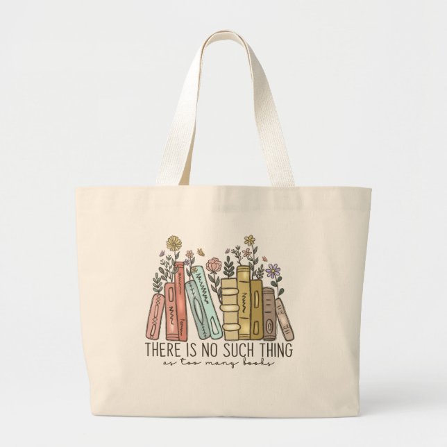 Bolsa Tote Grande Barra de Ferramentas de Livro Grande (Frente)
