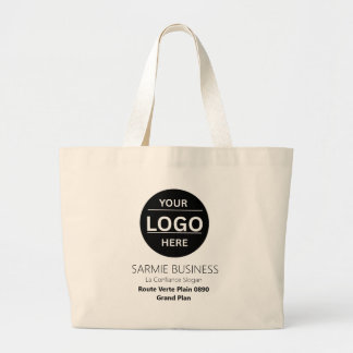 Bolsa Tote Grande Basic Logo Custom Bag, Business or Shop Tote Bag
