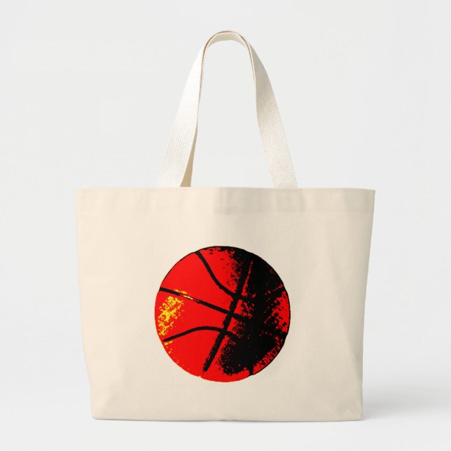 Bolsa Tote Grande Basquete de pop (Frente)