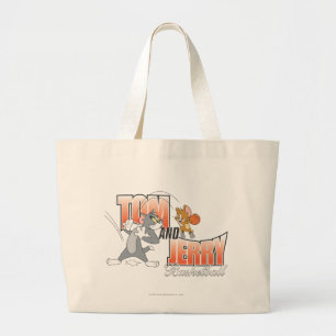 Bolsa Tote Grande Basquetebol 3 de Tom e de Jerry