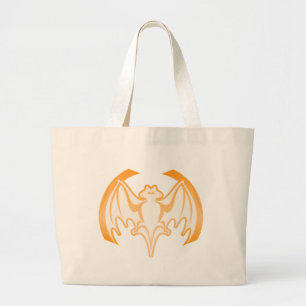 Bolsa Tote Grande Bat Orange Inv The MUSEUM Zazzle Gifts