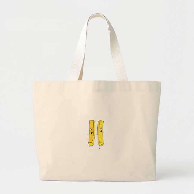 Bolsa Tote Grande Batatas fritas temáticas (Frente)
