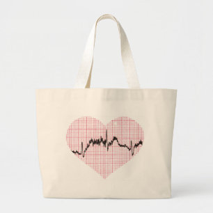 Bolsa Tote Grande Batida do Coração VII