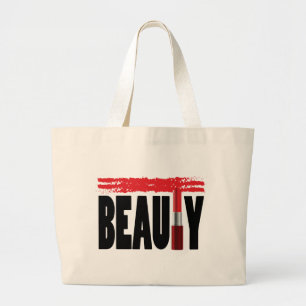 Bolsa Tote Grande Batom da tipografia da beleza