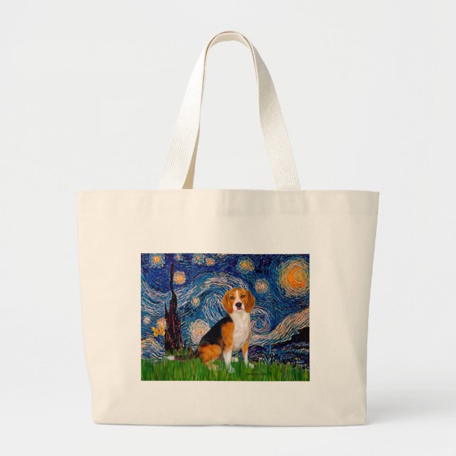 Bolsa Tote Grande Beagle 7 - Noite Estrelada (Frente)