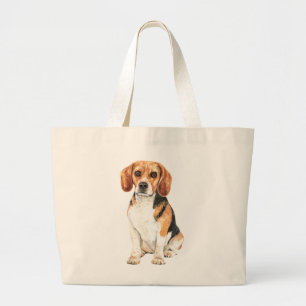 Bolsa Tote Grande Beagle Mãe Puppy Lover - Cão - Cartonagem