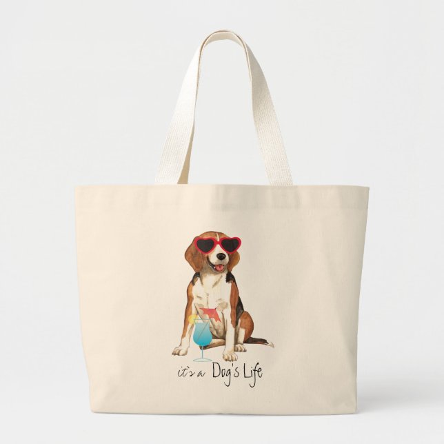 Bolsa Tote Grande Beagle Verão (Frente)