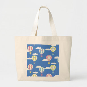 Bolsa Tote Grande Bears & Rabbit Hot Air Balloday Out