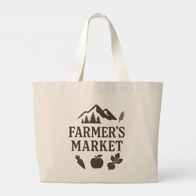 Bolsa Tote Grande Beats Carrot Apple Farmers Market (Verso)