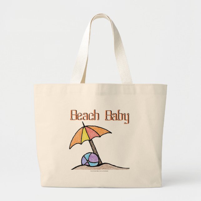 Bolsa Tote Grande Bebê da praia (Frente)