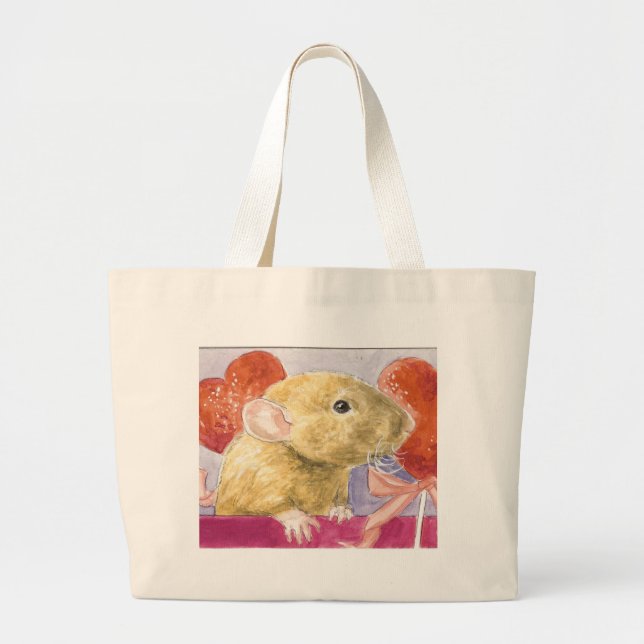 Bolsa Tote Grande bebê distorcido do dumbo (Frente)