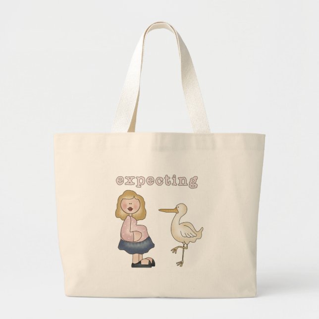 Bolsa Tote Grande Bebê esperado - Camisetas e presentes (Frente)