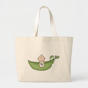 Bolsa Tote Grande Bebê no vagem de ervilha