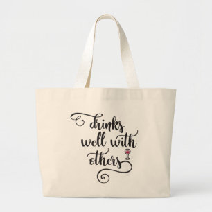 Bolsa Tote Grande Bebidas bem com outro